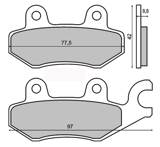 Front brake pads Super 9,BW50