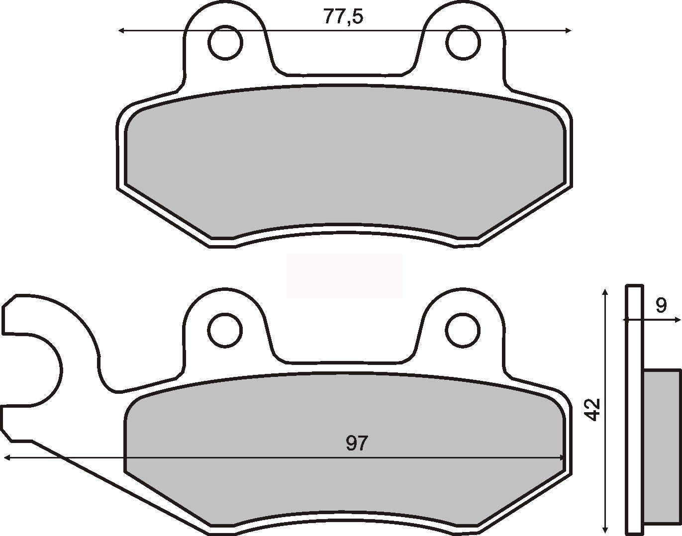 Front brake pads VIT50,Agility 50
