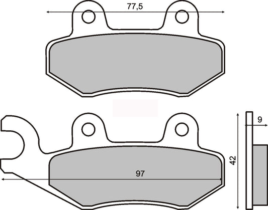 Front brake pads VIT50,Agility 50