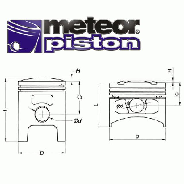 Piston Vespa P125 K (52.70)