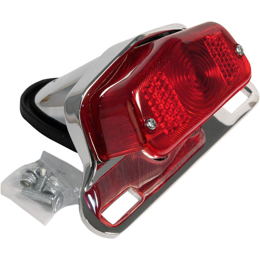 REAR LAMP CLASSIC W/CHROME LICENSE PLATE MOUNT (LUCAS STYLE) (1963-1973)