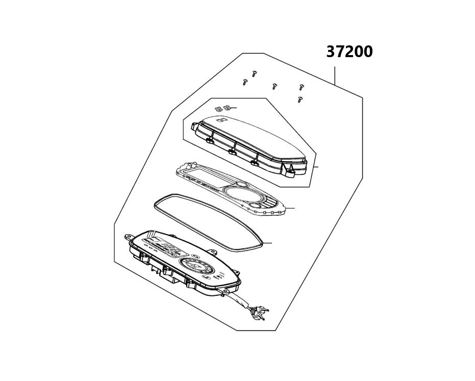 Instrument cluster Kymco New Dink 200i, genuine