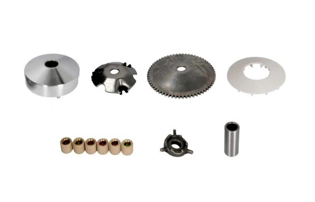 Variator complete GY6 50 cc 4T (includes 8.5 g rollers) 139QMBA,QMB Super 9,Vitality 50,Agility 50