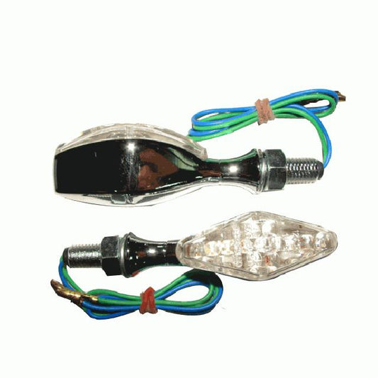 Turn signal LED metal chrome