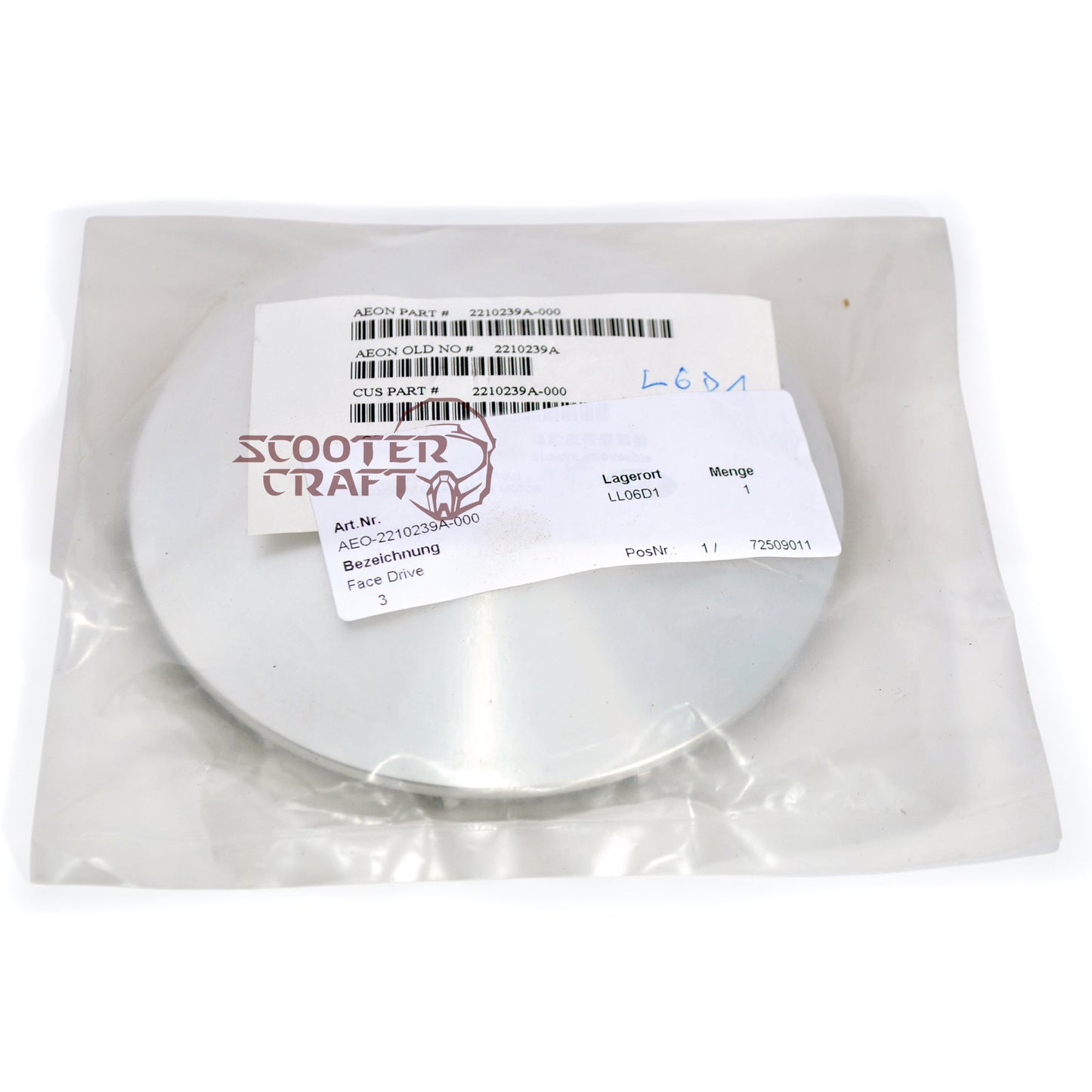 Variator drive face (half pulley fixed) Aeon Cobra 220, Goes 220, genuine