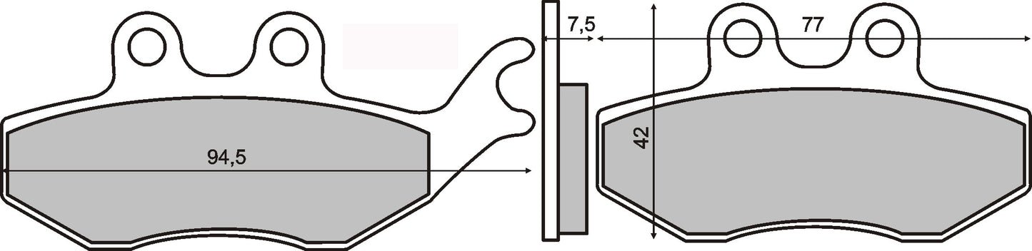 Front brake pads Rieju RS2 50,125, Italjet 125–250