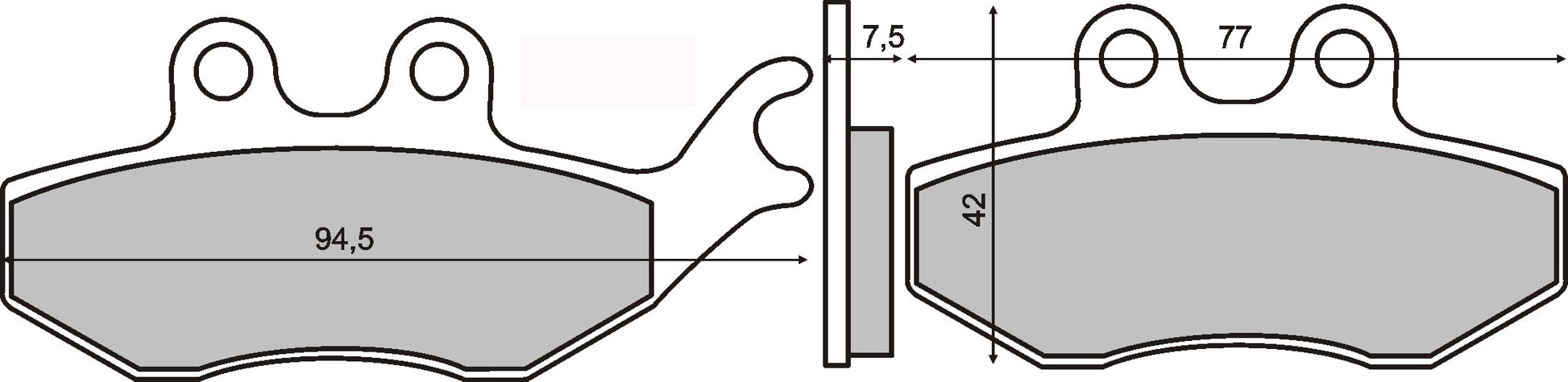 Front brake pads Rieju RS2 50,125, Italjet 125–250