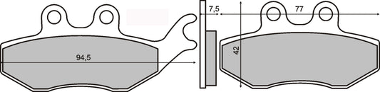 Front brake pads Rieju RS2 50,125, Italjet 125–250