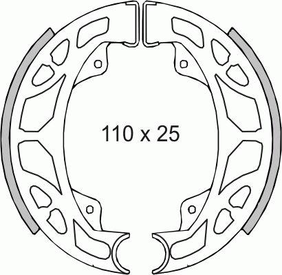 Brake shoes Piaggio ET2,ET4,Hexagon
