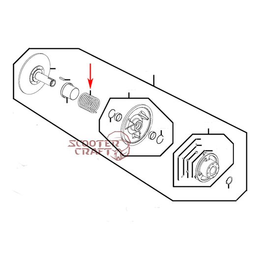 Torque spring (clutch spring) Arctic Cat 425 CR, Alterra 450, TRV 450, XC 450 EFI, Prowler 500