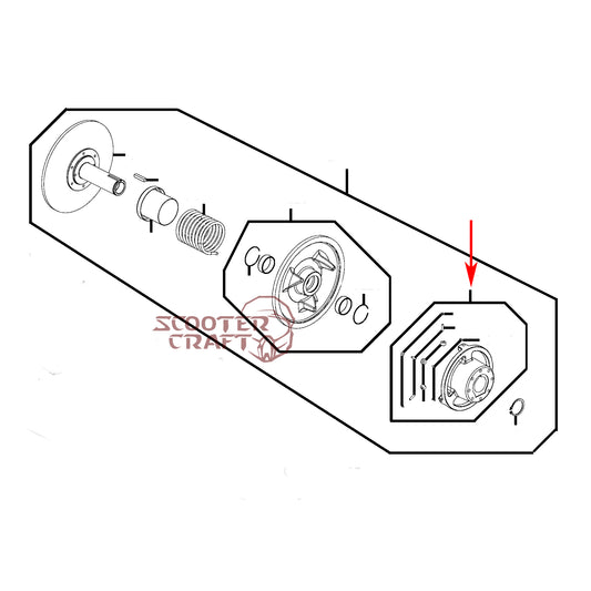 Drive clutch cap Arctic Cat ATV 425 CR, Alterra 450, TRV 450, XC 450 EFI, UTV Prowler 500