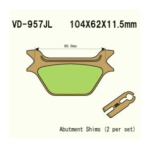 Brake pads VD-957JL (FA200)