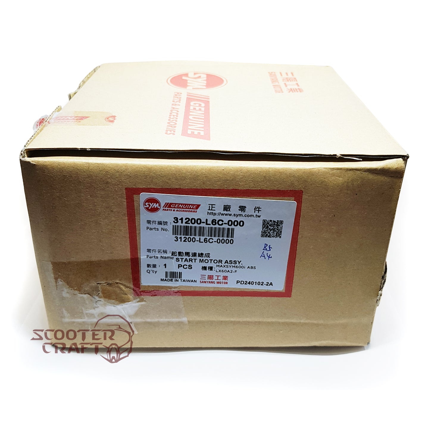 Electric Starter Motor SYM Maxsym 600i ABS, Maxsym 600i ABS Executive 2020, genuine