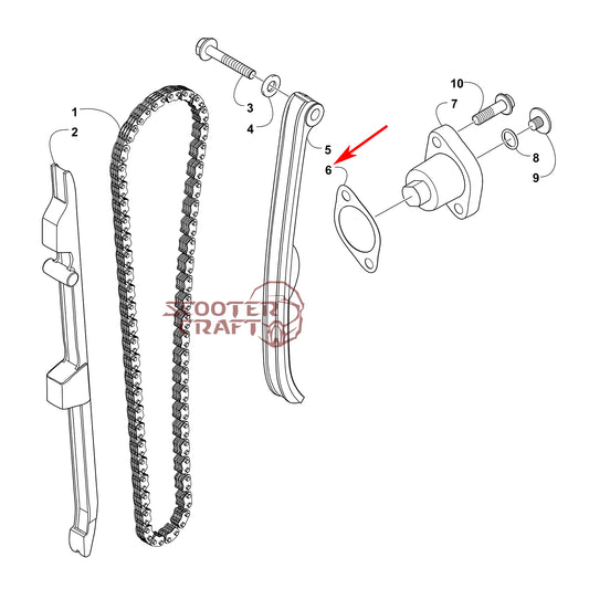 Tensioner lifter gasket Arctic Cat ATV 425 CR, Alterra 450, TRV 450, XC 450 EFI, UTV Prowler 500