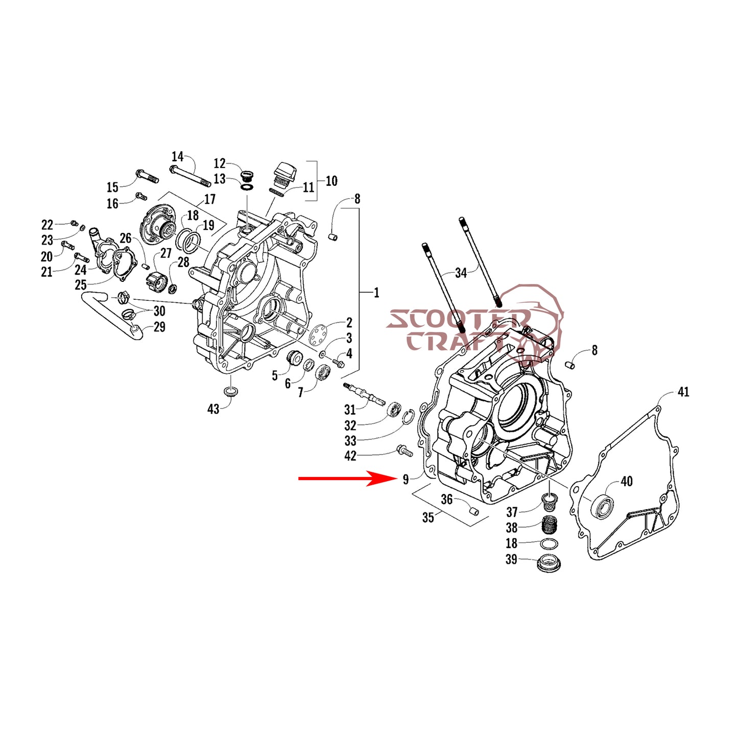 Magneto (stator) cover gasket Arctic Cat DVX 250 2X4 06-10, Utility 300 2X4 10-16, Alterra 300 2017-2024