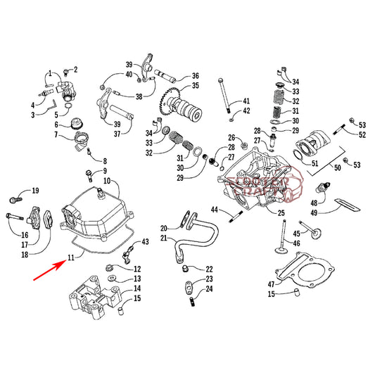 Valve cover gasket Arctic Cat DVX 250 2006-2008, Utility 250 2006-2009