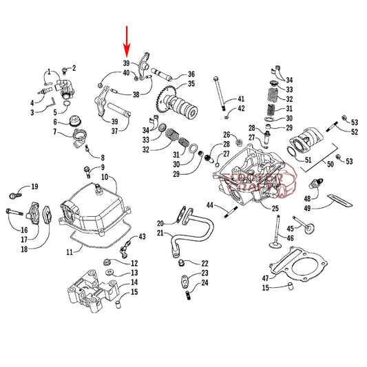 Arm valve rocker Arctic Cat DVX 250 2006-2008, Utility 250 2006-2009