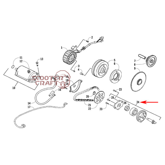 Oil pump Arctic Cat DVX 250 2X4 06-10, Utility 300 2X4 10-16, Alterra 300 2017-2024