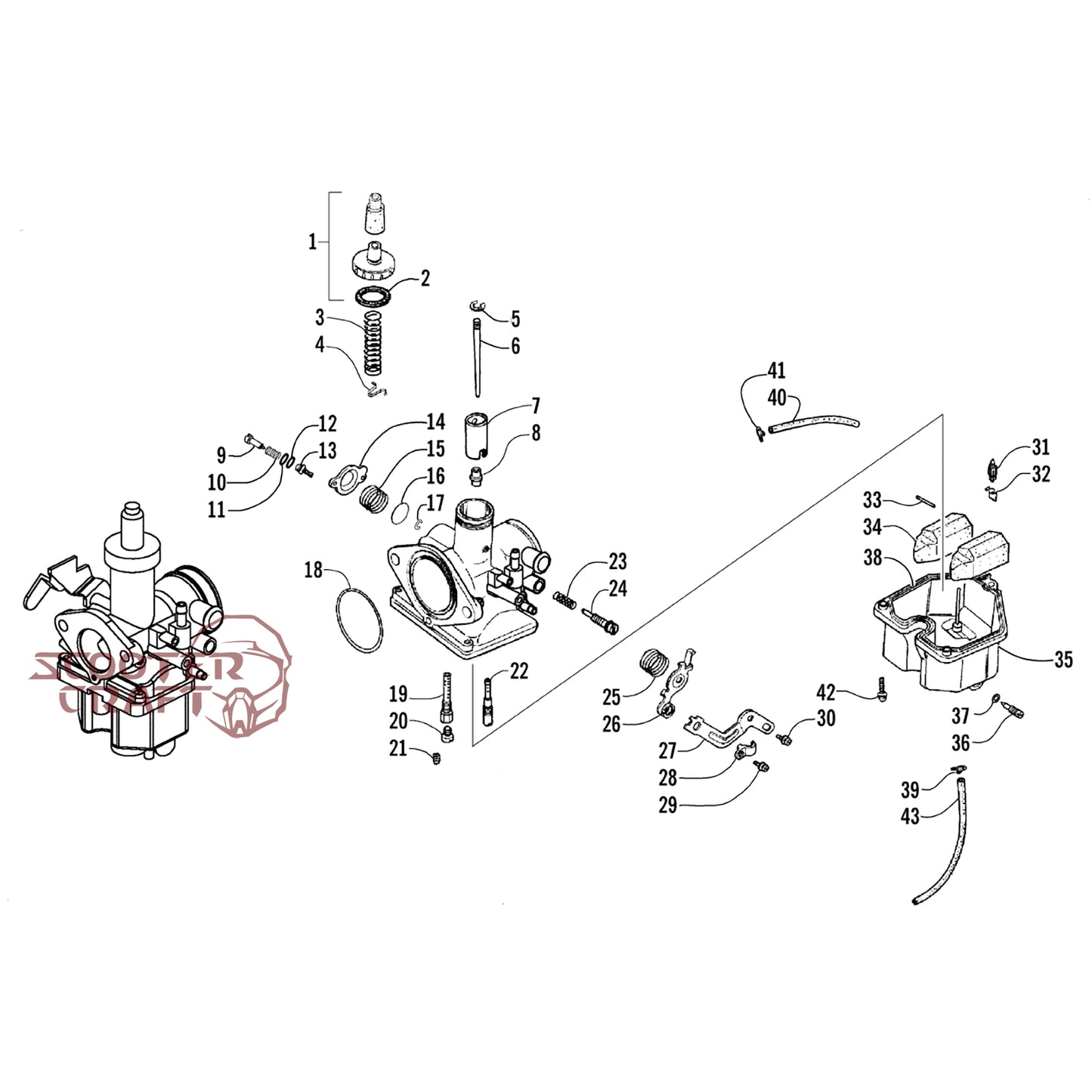 Carburetor Arctic Cat DVX 250 2006-2007