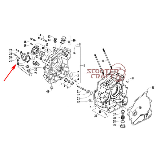 Water pump gasket Arctic Cat DVX 250 2X4 06-10, Utility 300 2X4 10-16, Alterra 300 2017-2024