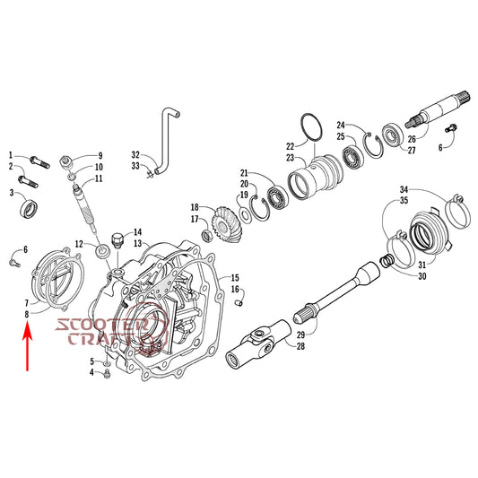 Transmission case cover gasket Arctic Cat Utility 250 06-09, Utility 300 2X4 10-16, Alterra 300 2017-2024