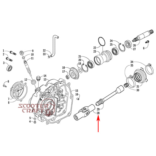 Yoke joint Arctic Cat Utility 250 06-09, Utility 300 2X4 10-16, Alterra 300 2017-2024