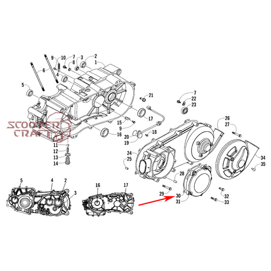 Starter cover gasket Arctic Cat DVX 250 2X4 06-10, Utility 300 2X4 10-16, Alterra 300 2017-2024