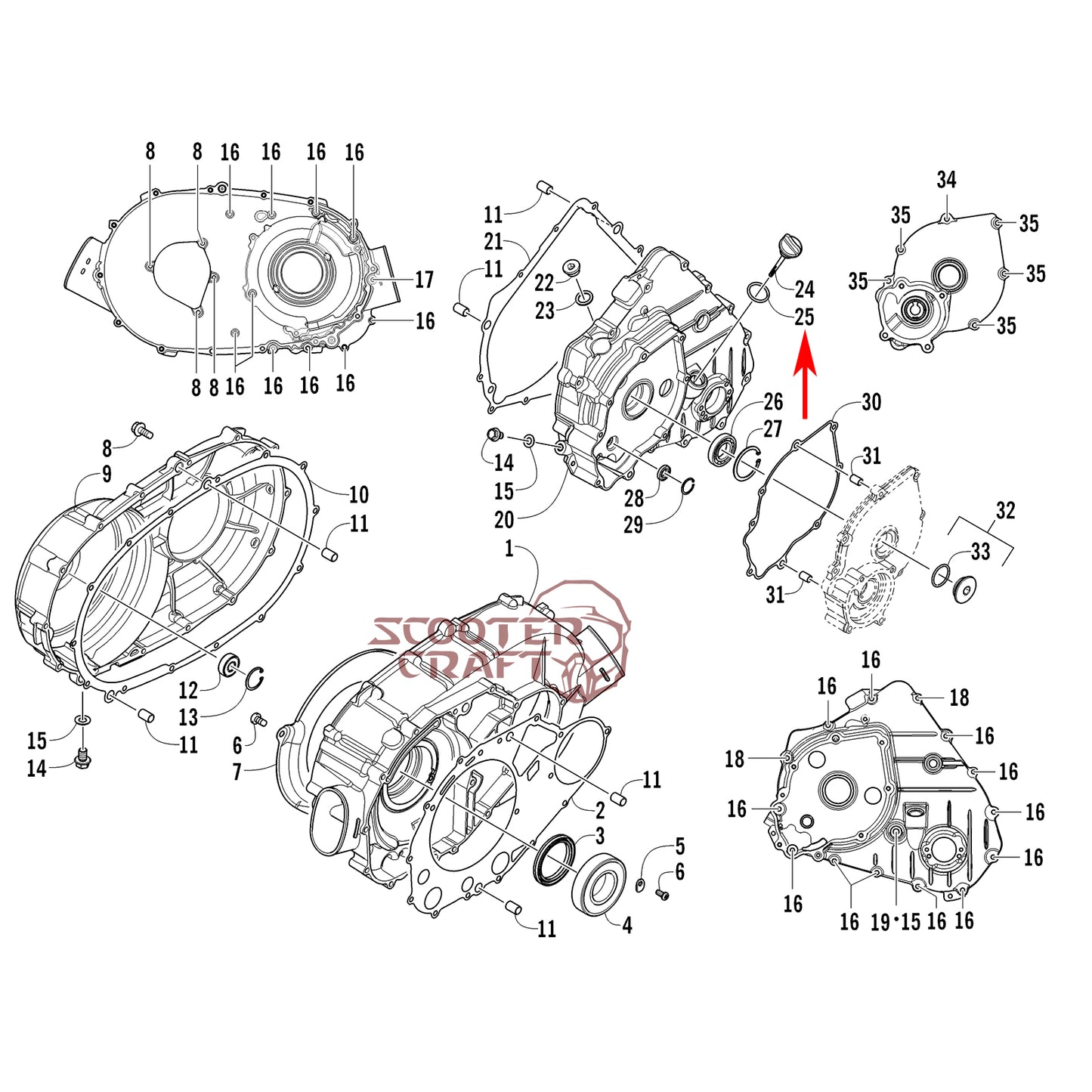 O-Ring 18x3, Arctic Cat ATV 425 CR, Alterra 450, TRV 450, XC 450 EFI, UTV Prowler 500, OEM