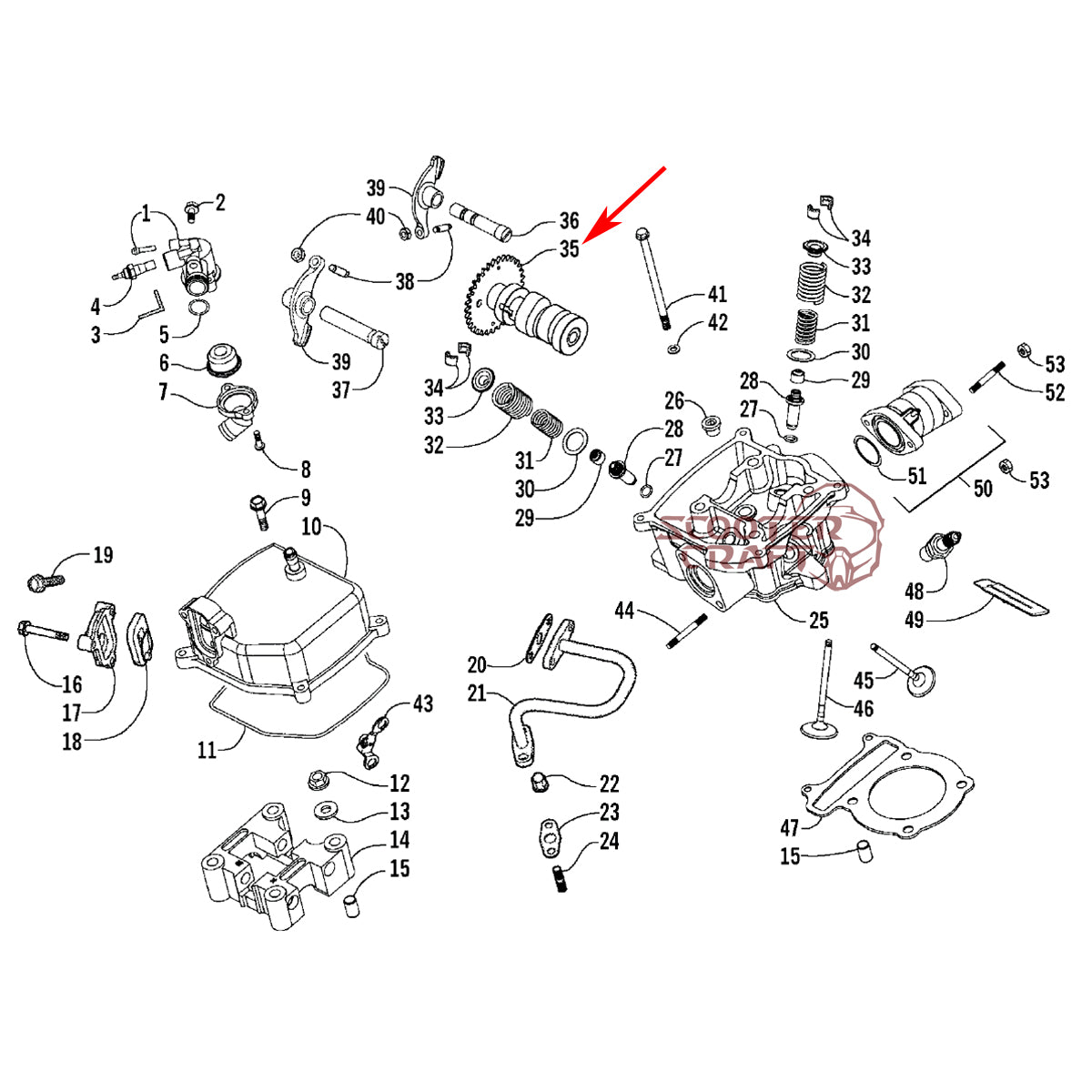 Camshaft Arctic Cat DVX 250 2006-2008