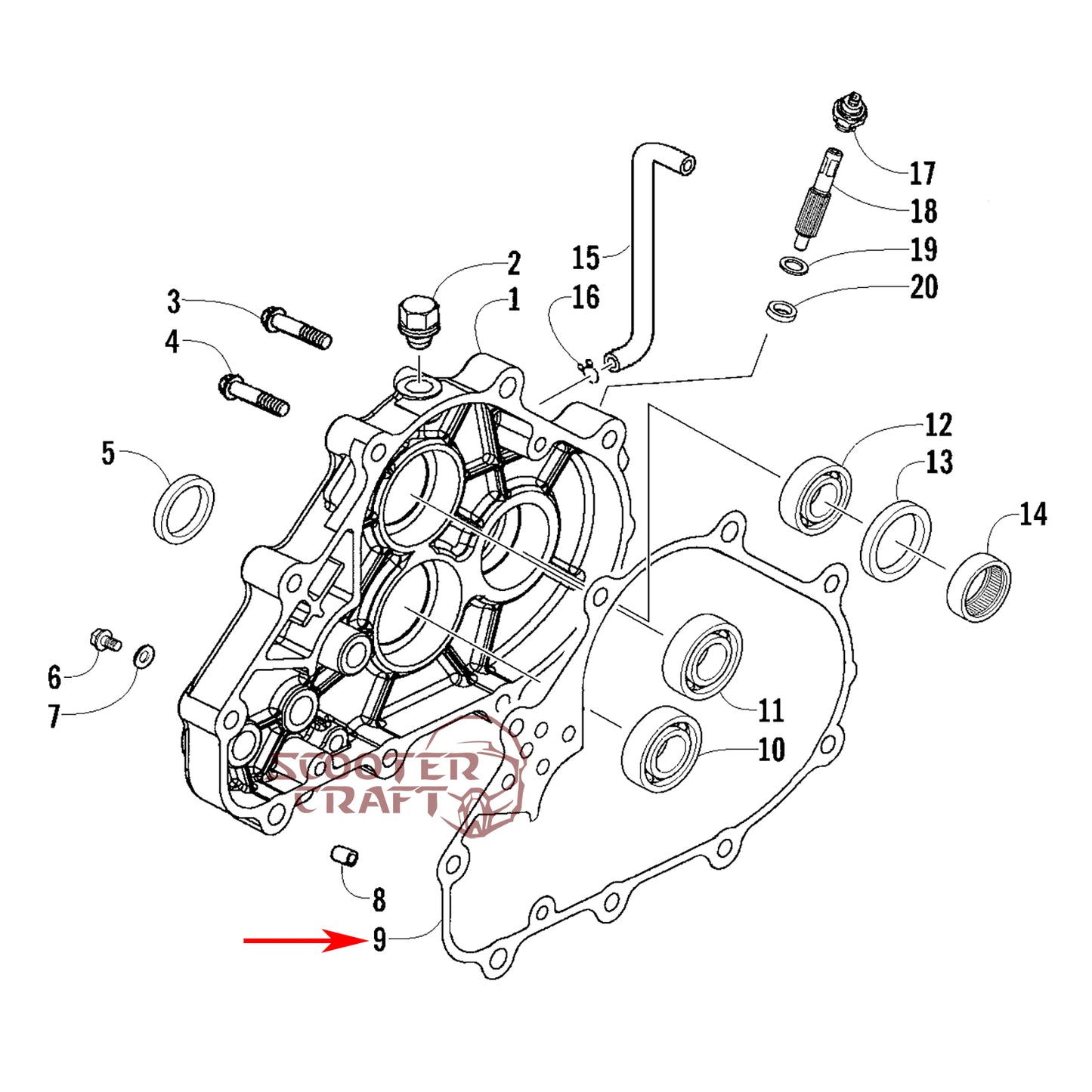 Mission cover gasket Arctic Cat DVX 250 2006-2008, DVX 300 2010-2015