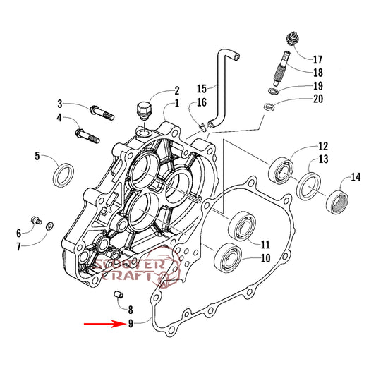 Mission cover gasket Arctic Cat DVX 250 2006-2008, DVX 300 2010-2015