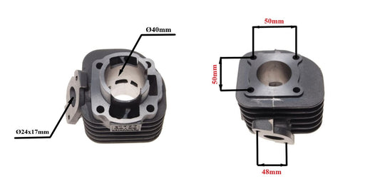 Cast-iron cylinder Yamaha Jog,Aprilia Scarabeo Minarelli horizontal 40 mm 2T
