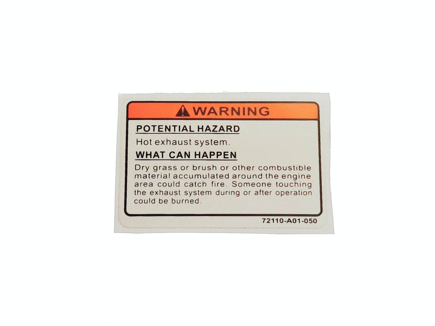 Warning Sticker, Engine Proof Triton Baja 250, Baja 300, Outback 300, Baja 400, Baja 400 EFI