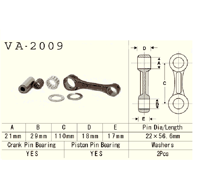 Connecting rod Yamaha YFS200 Blaster 1988–2006