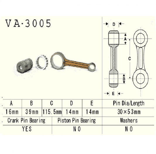 Connecting rod Suzuki LT-F250 Ozark 2002–2014, Quadrunner 1987–2002
