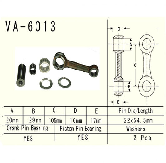 Connecting rod Yamaha YZ125 1997–2000