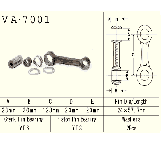 Connecting rod Suzuki RMX250 1989–2000,RM250 1992–1995