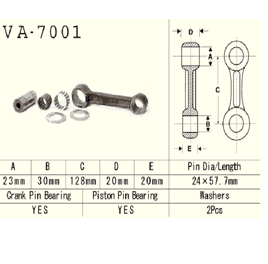 Connecting rod Suzuki RMX250 1989–2000,RM250 1992–1995