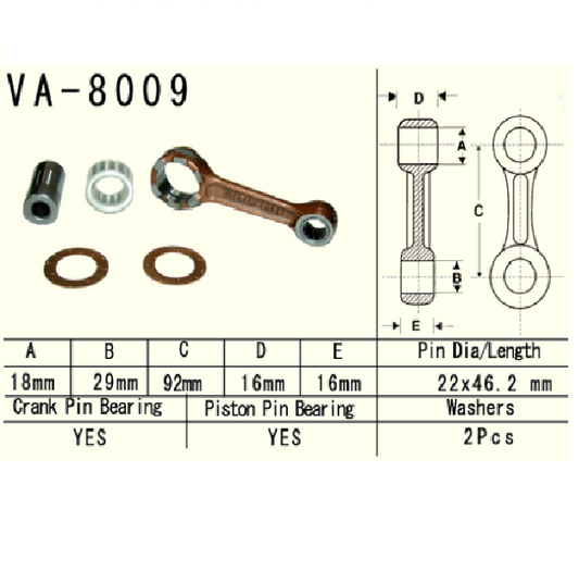 Connecting rod Kawasaki KX85 2001–2018,KX100 1998–2018