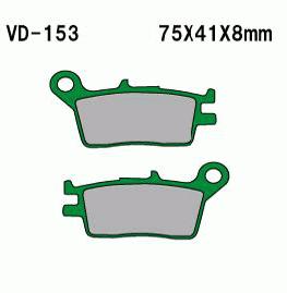 Rear brake pads XLR250R 1988–1990 VD-153