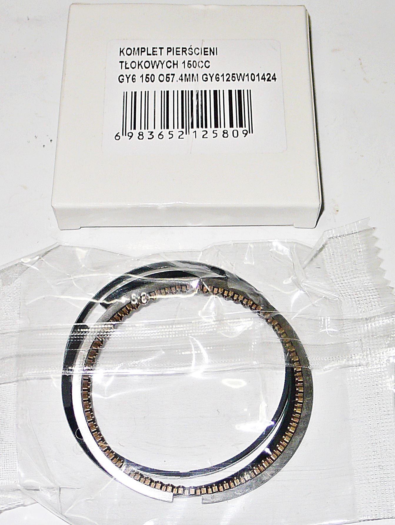 Piston ring set GY6 150 cc 57.4 mm GY6125W101424