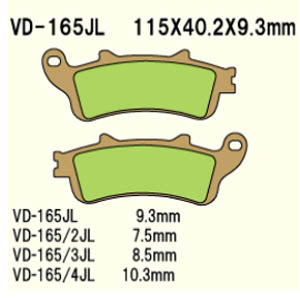 Brake pads VD-165/4JL