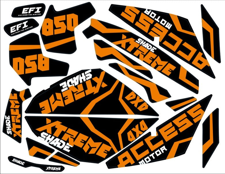 Graphic Sticker BLACK SHADE-Xtreme 850 Shade Xtreme 860, genuine