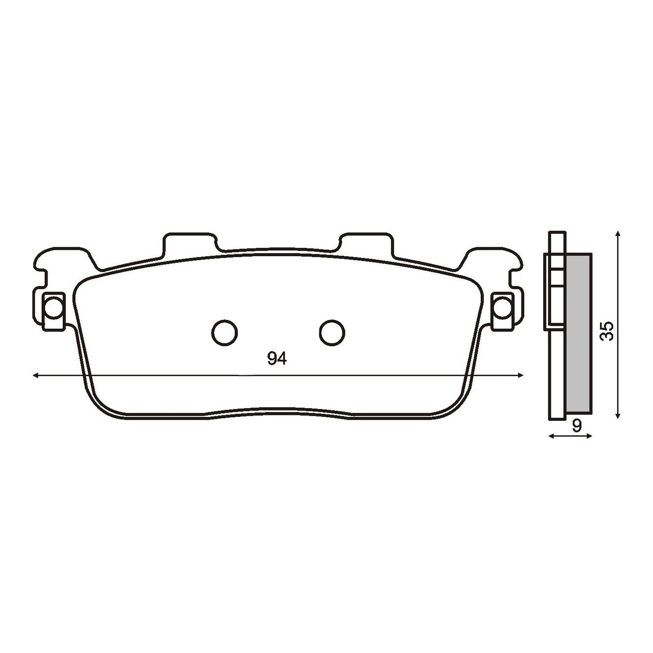 Rear brake pads People S 250, SYM GTS 125 2007 08–12