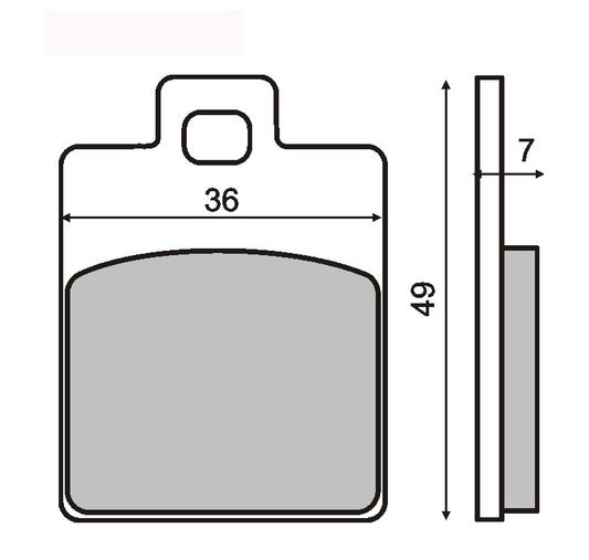 Sintered brake pads Piaggio Free,ET2,ET4,LX