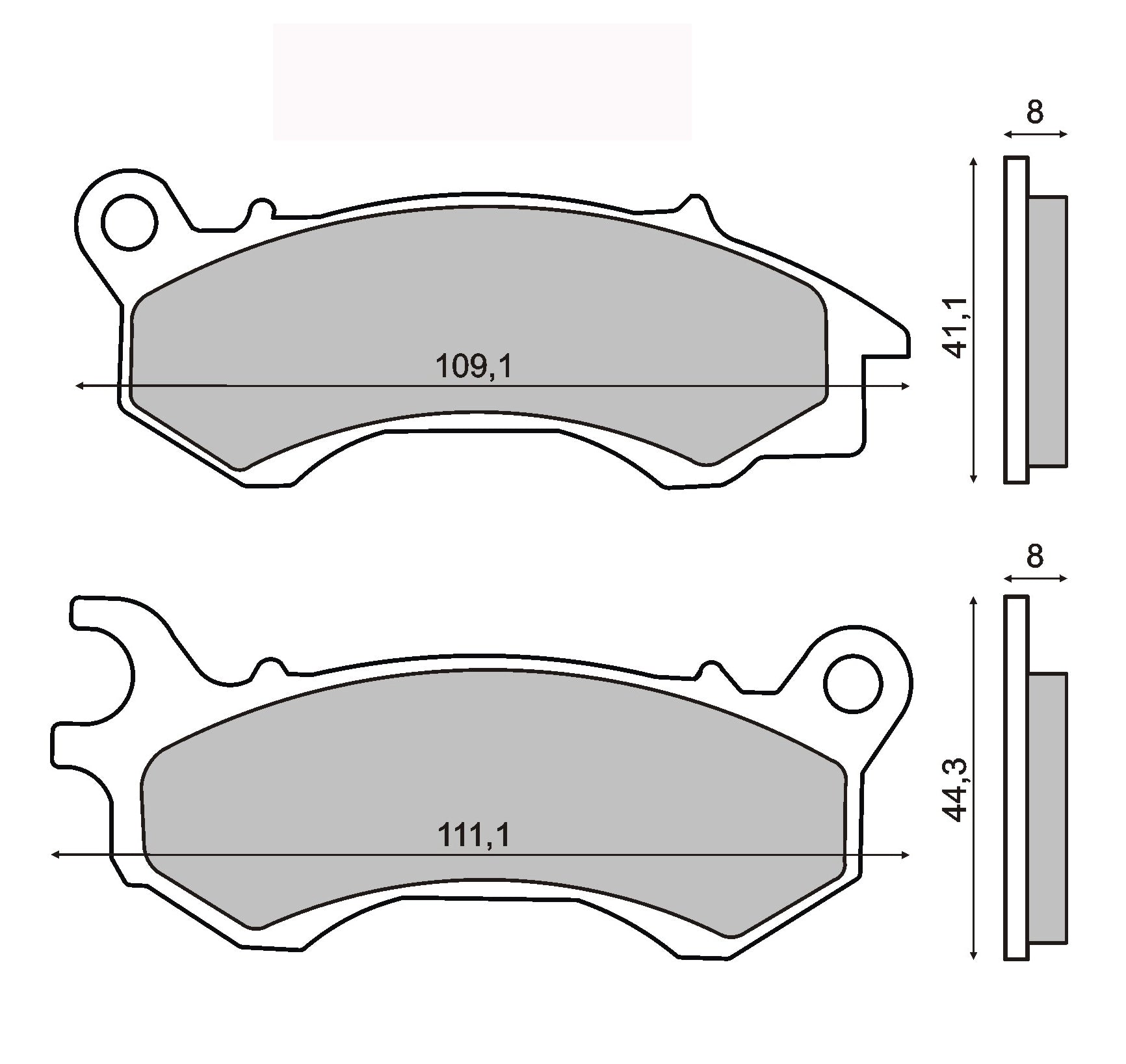 Brake pads Honda PCX 125–150 2010> – 225102780