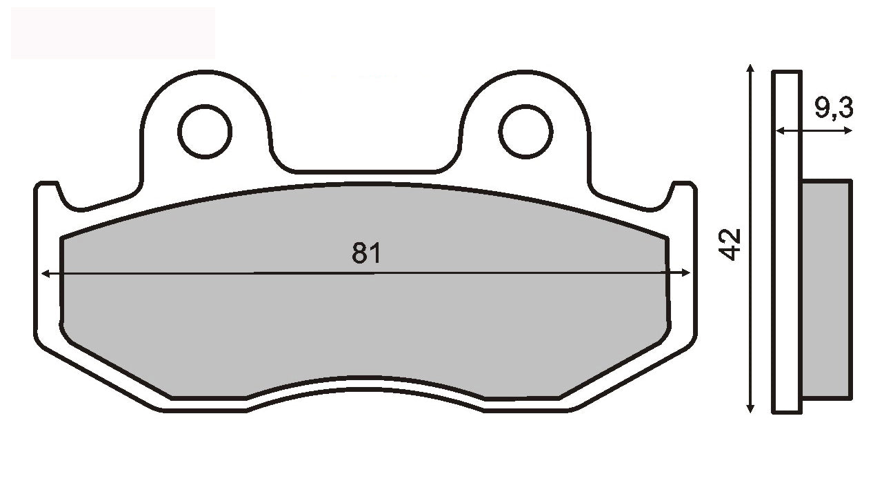Sintered brake pads RMS