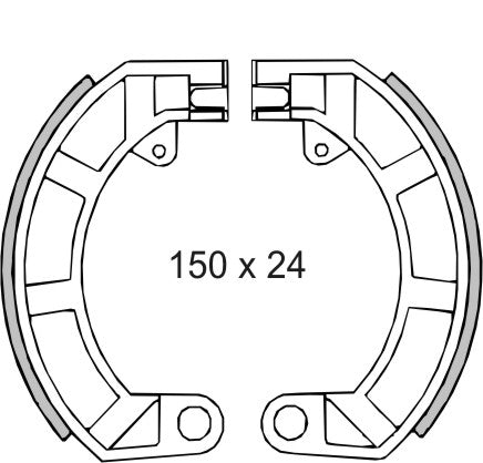 Brake shoes Piaggio V125 rear