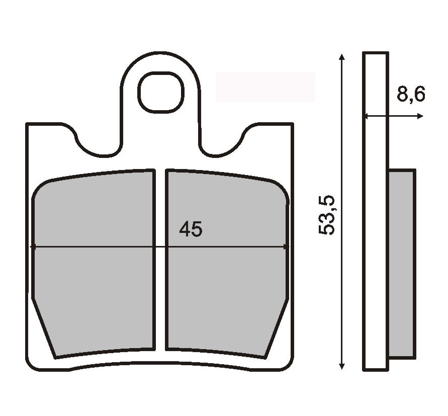 Sintered brake pads SYM GTS 300