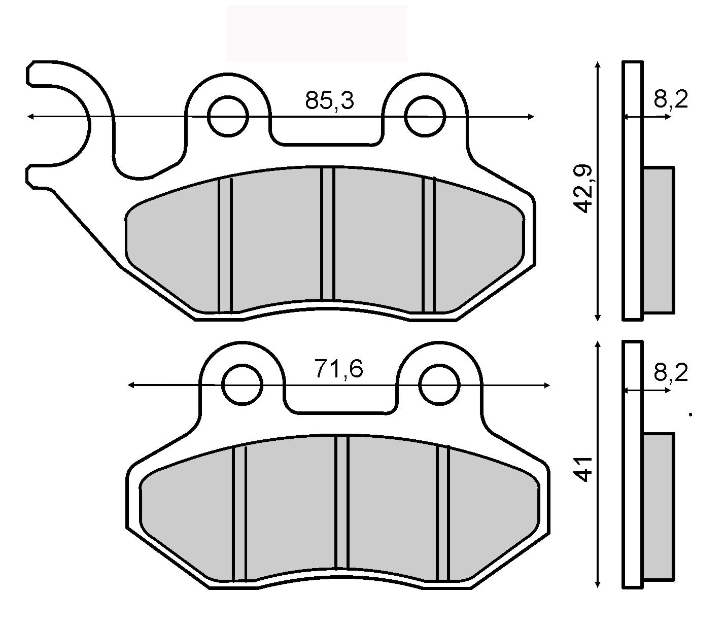 Brake pads SYM,Peugeot Tweet 225102750